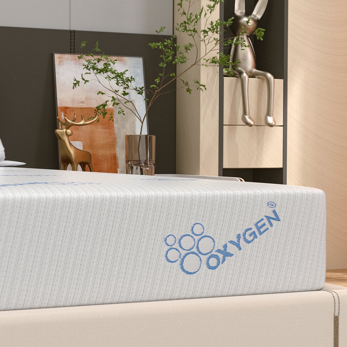 Materasso Memory Foam Sfoderabile Alto 25 cm - Rivestimento Oxygen