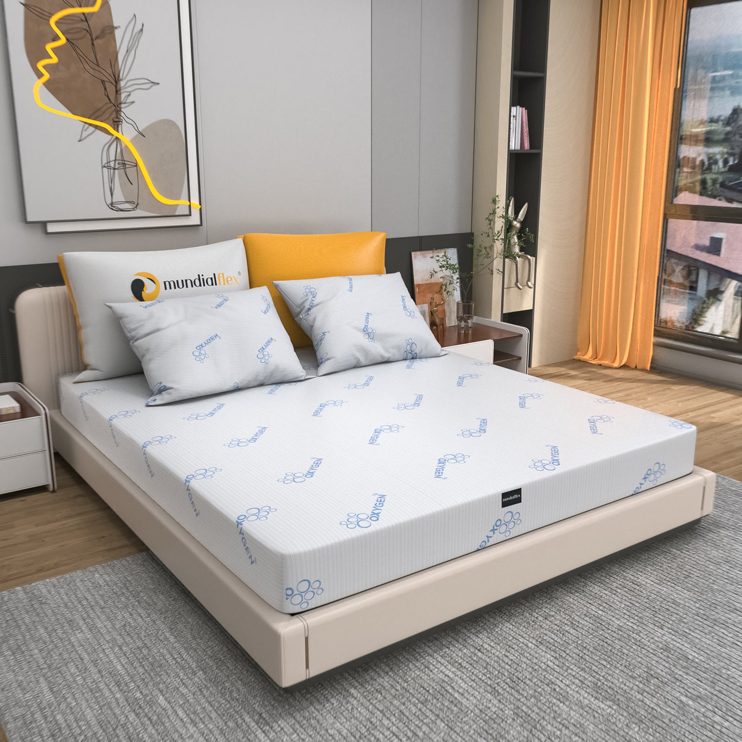 Materasso Memory Foam Sfoderabile Alto 25 cm - Rivestimento Oxygen